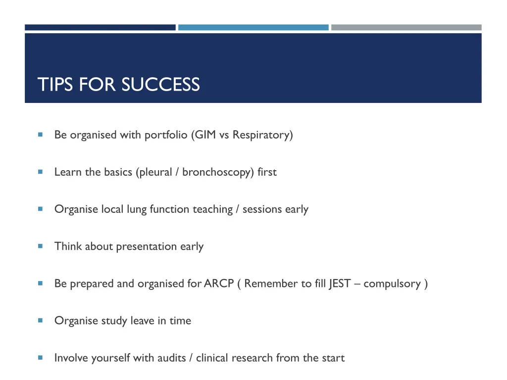 tips for success
