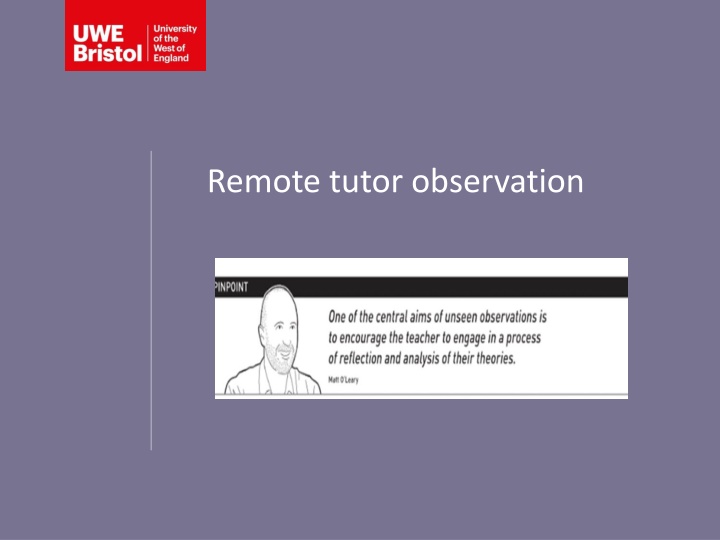remote tutor observation