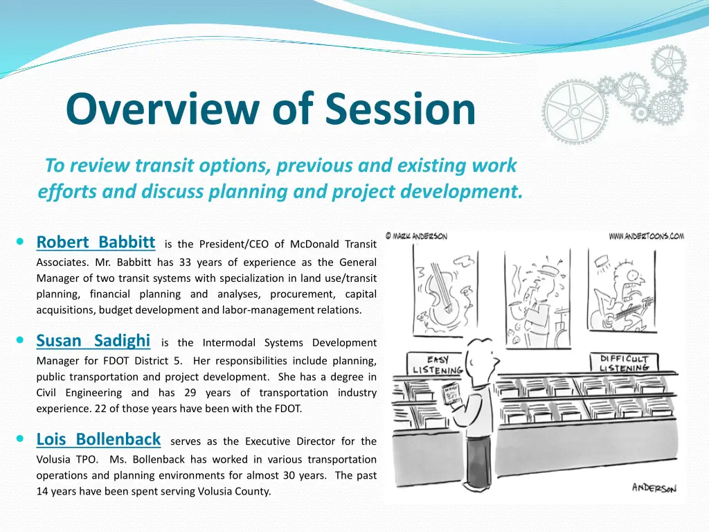 overview of session