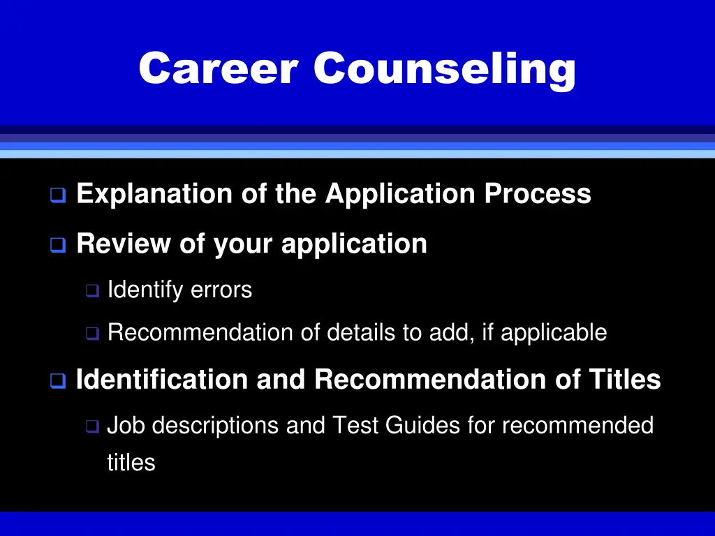 career counseling