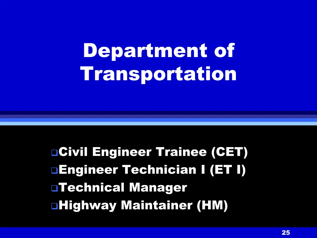 department of transportation