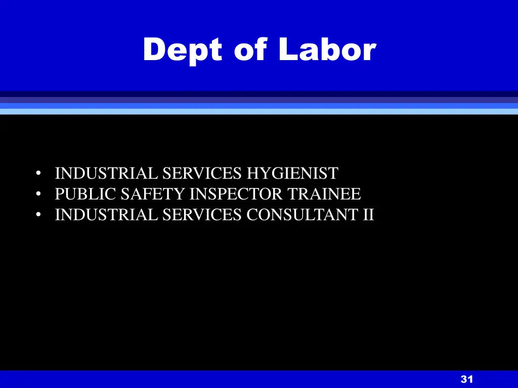 dept of labor