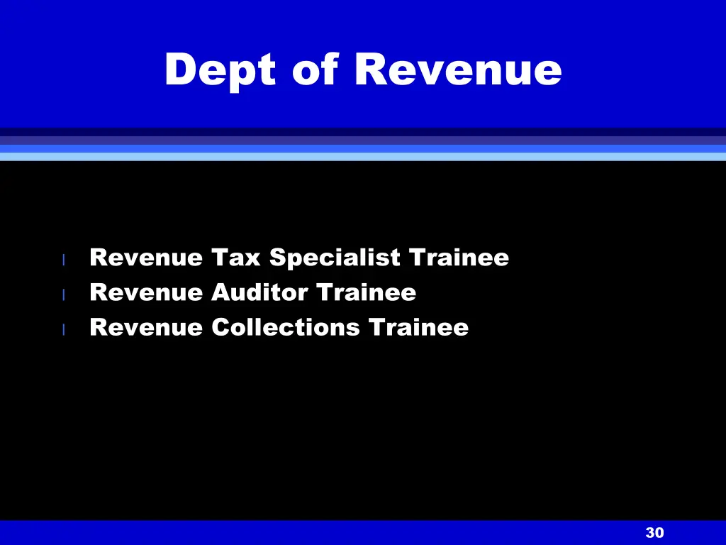 dept of revenue
