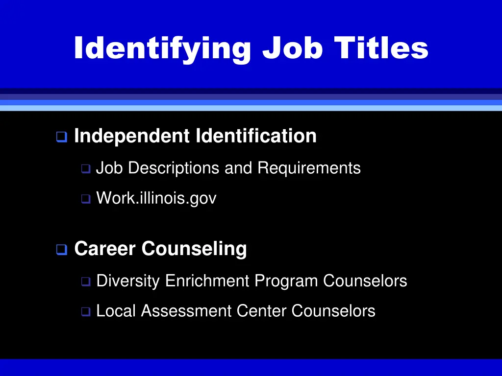 identifying job titles