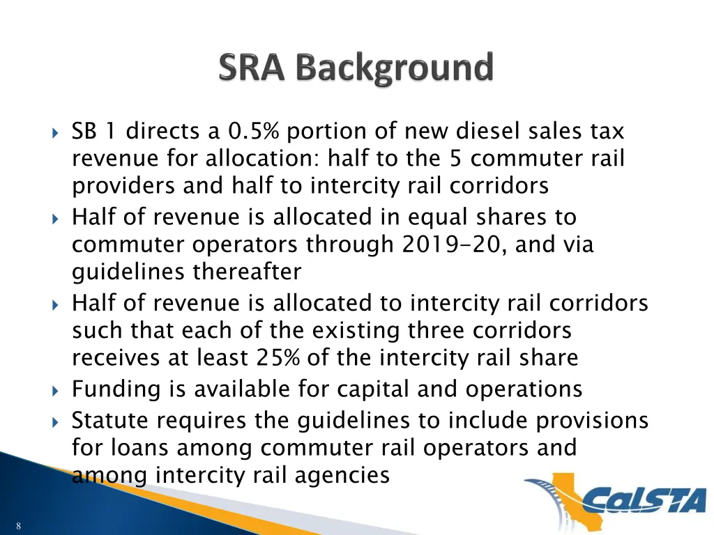 sb 1 directs a 0 5 portion of new diesel sales