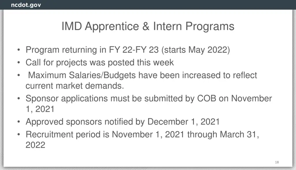 imd apprentice intern programs