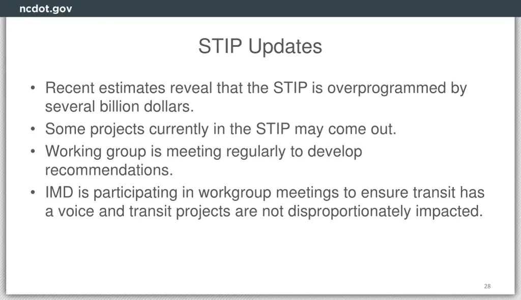 stip updates