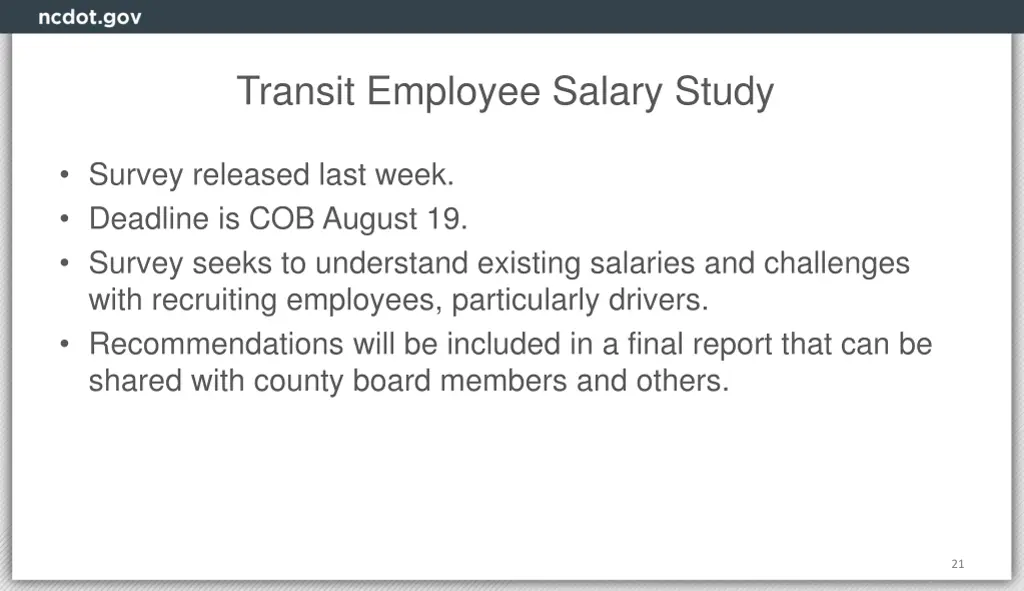 transit employee salary study