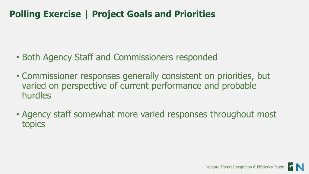 polling exercise project goals and priorities