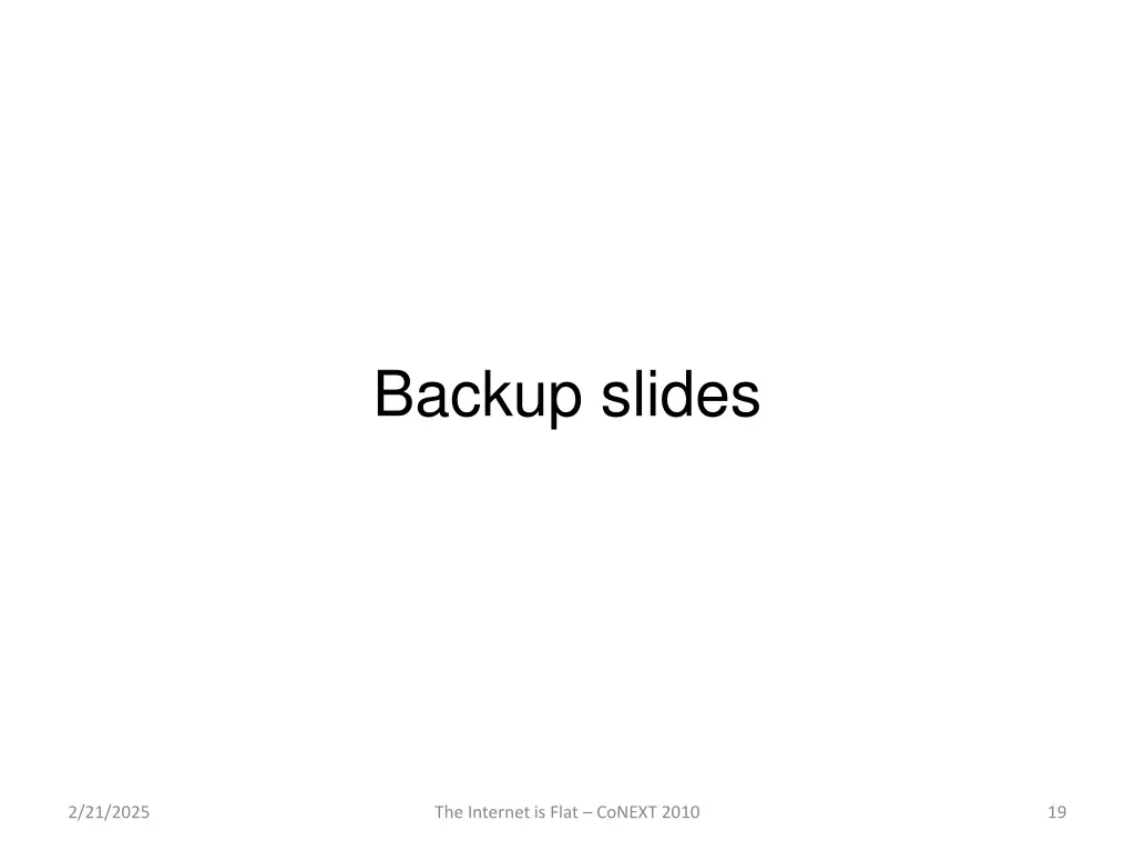 backup slides
