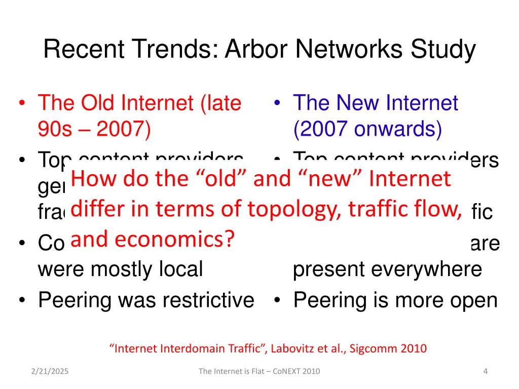 recent trends arbor networks study