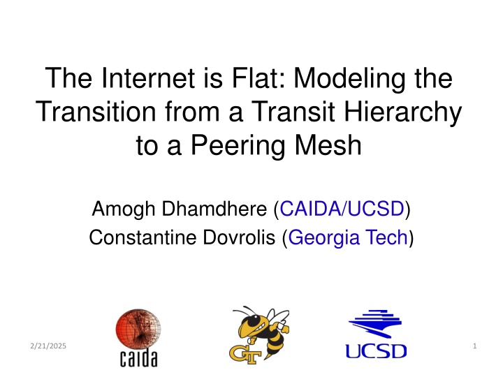 the internet is flat modeling the transition from