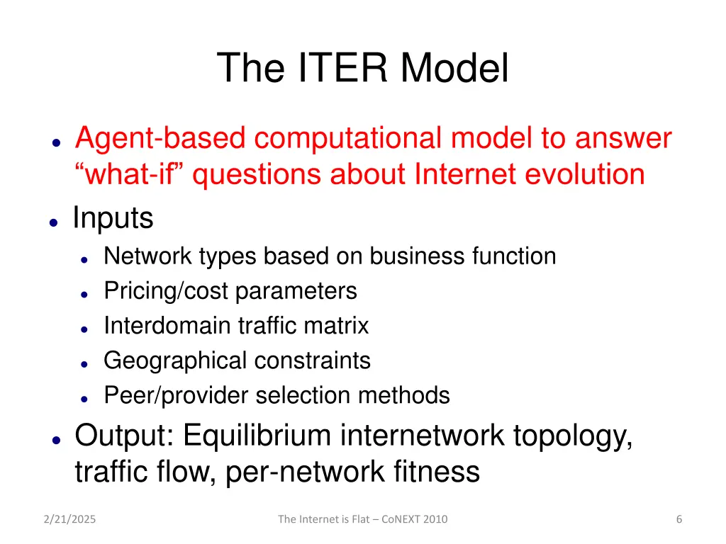 the iter model
