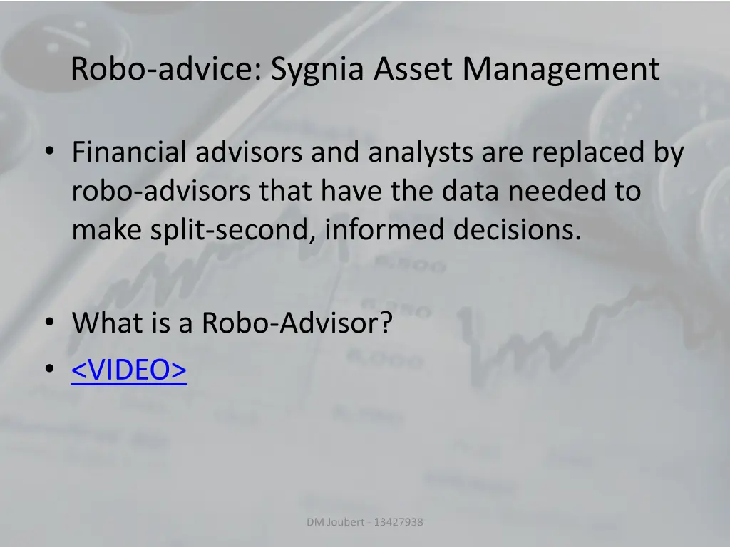robo advice sygnia asset management