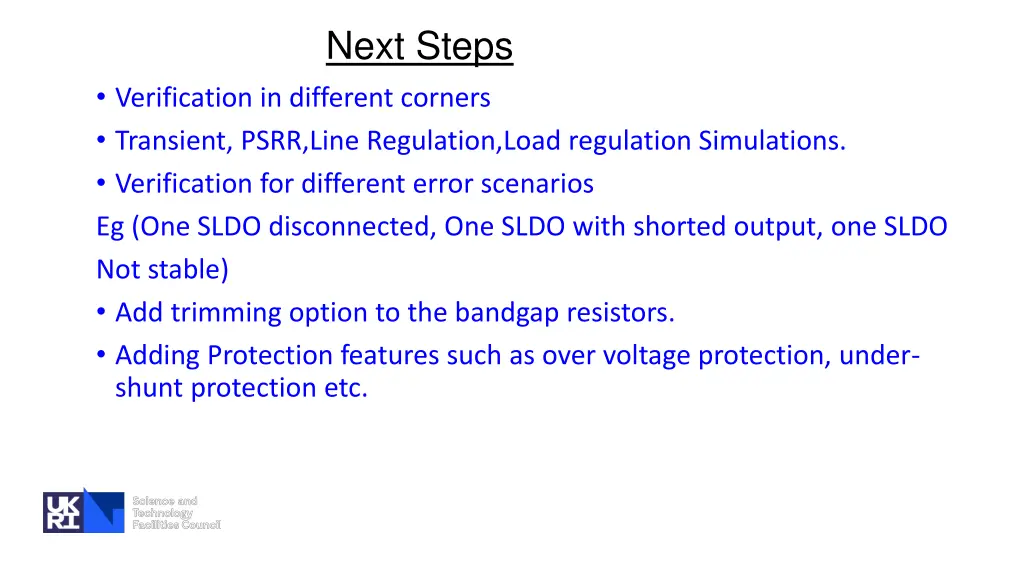 next steps