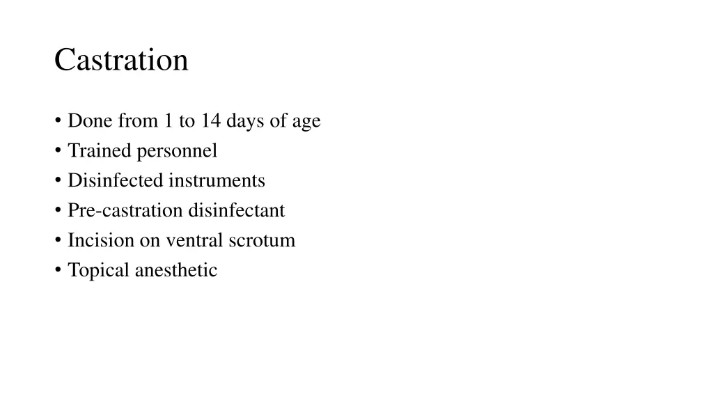 castration