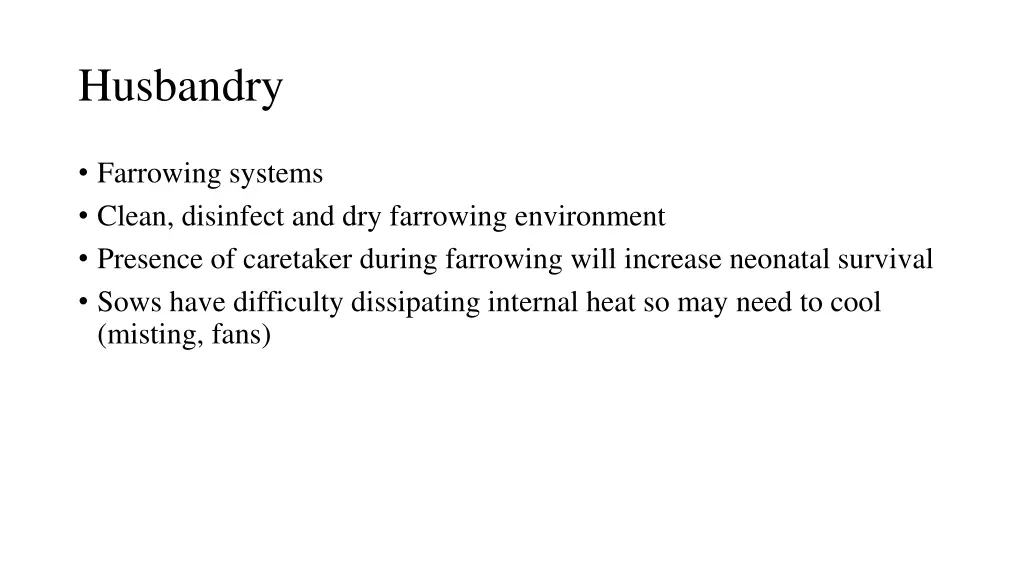 husbandry 1