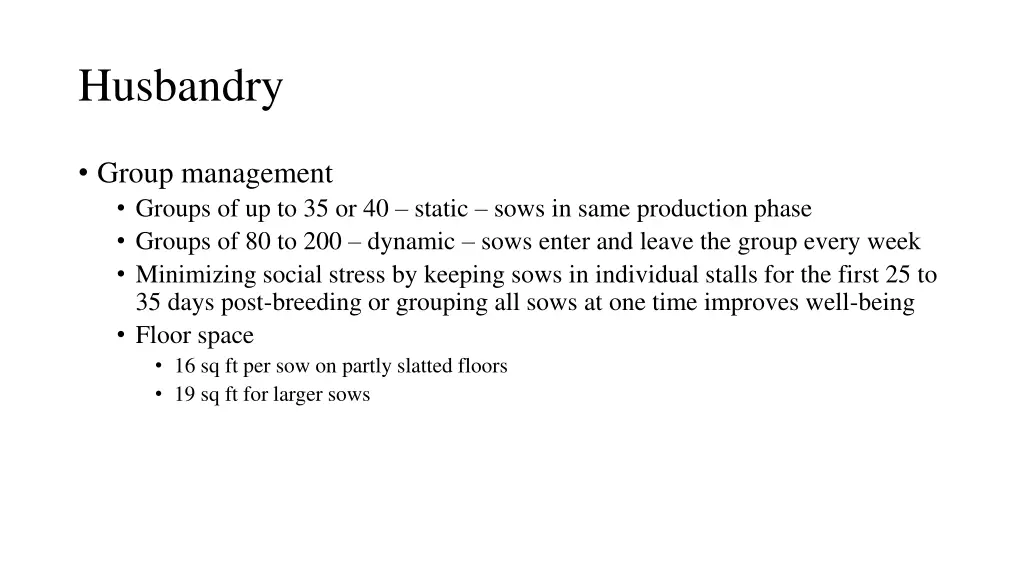husbandry 10