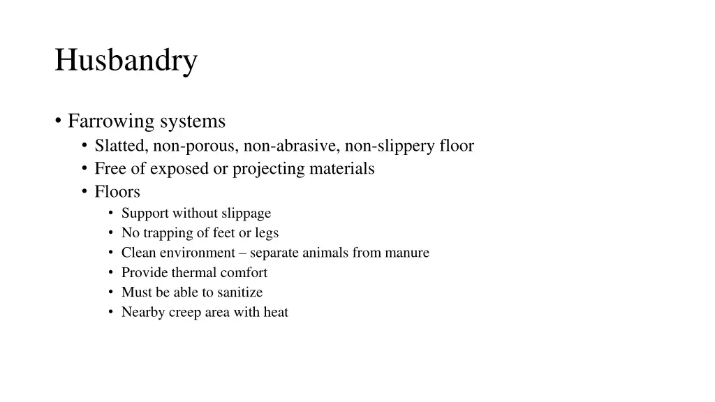 husbandry 4