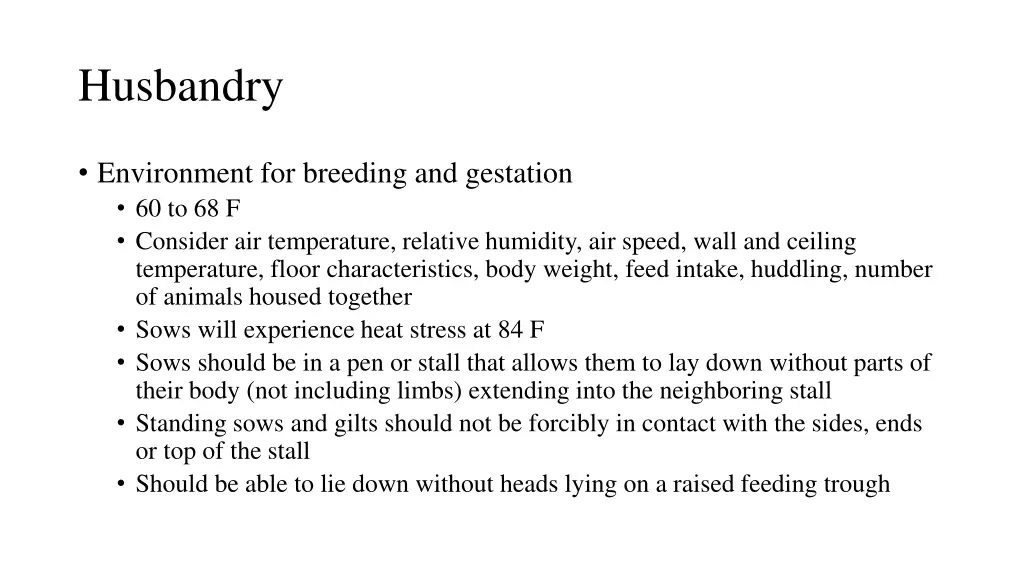 husbandry 8