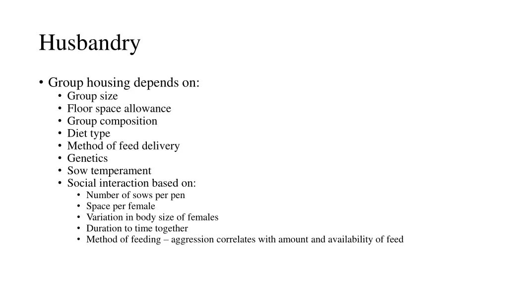 husbandry 9