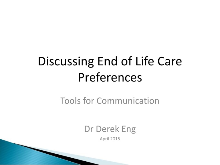 discussing end of life care preferences