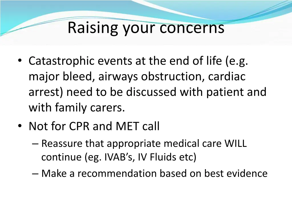 raising your concerns