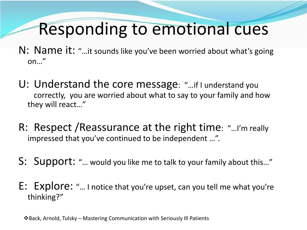 responding to emotional cues n name it it sounds