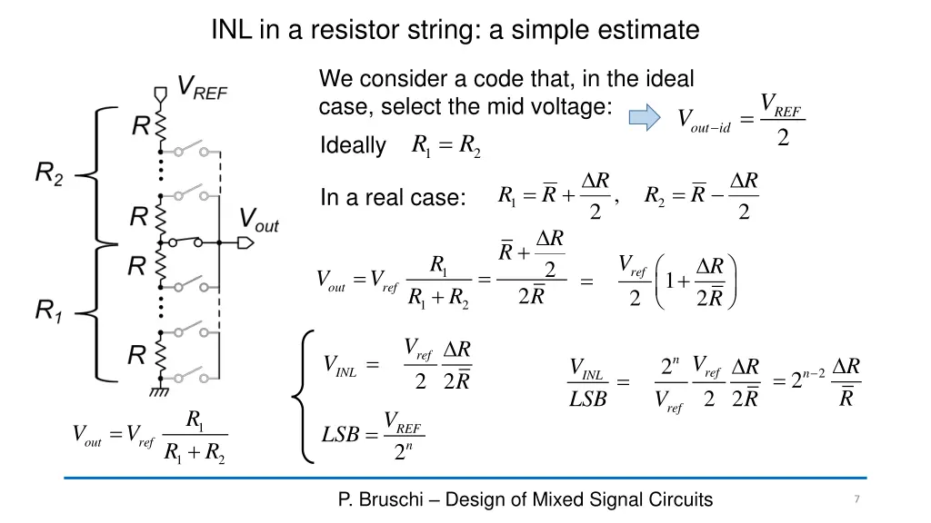 inl in a resistor string a simple estimate