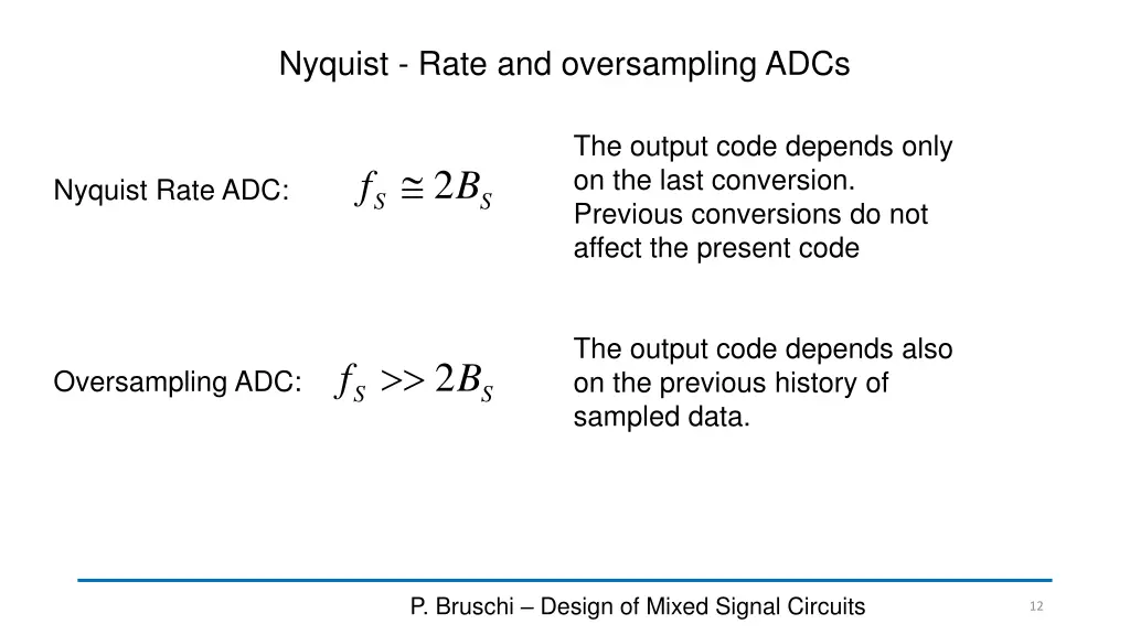 nyquist rate and oversampling adcs