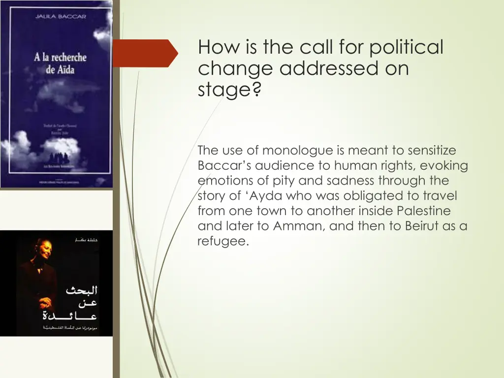 how is the call for political change addressed
