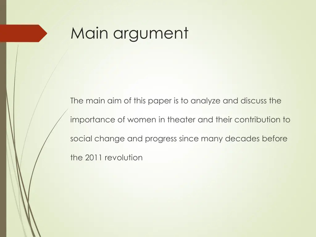 main argument