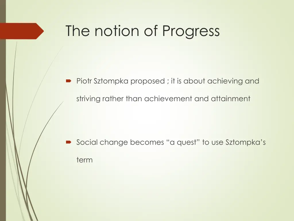 the notion of progress