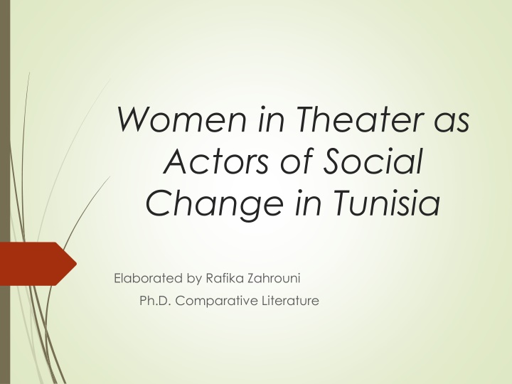 women in theater as actors of social change