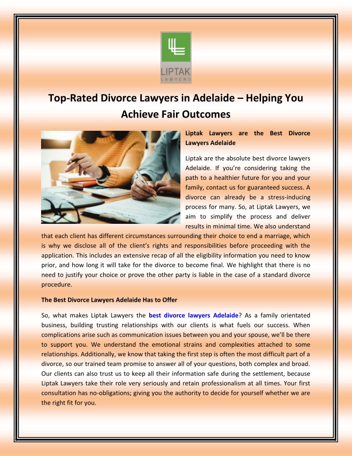 top rated divorce lawyers in adelaide helping