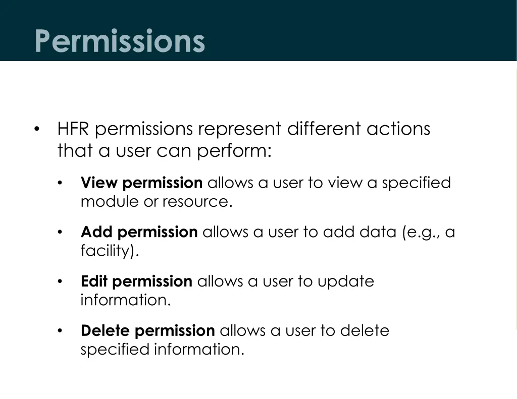 permissions