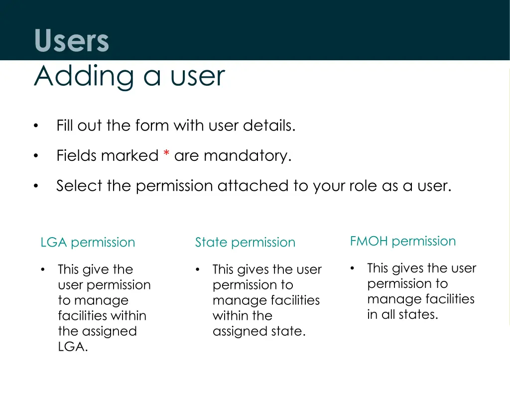 users adding a user 1