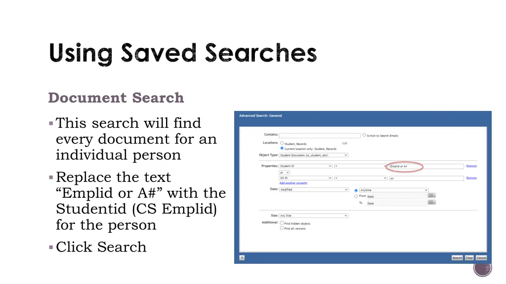 using saved searches 2