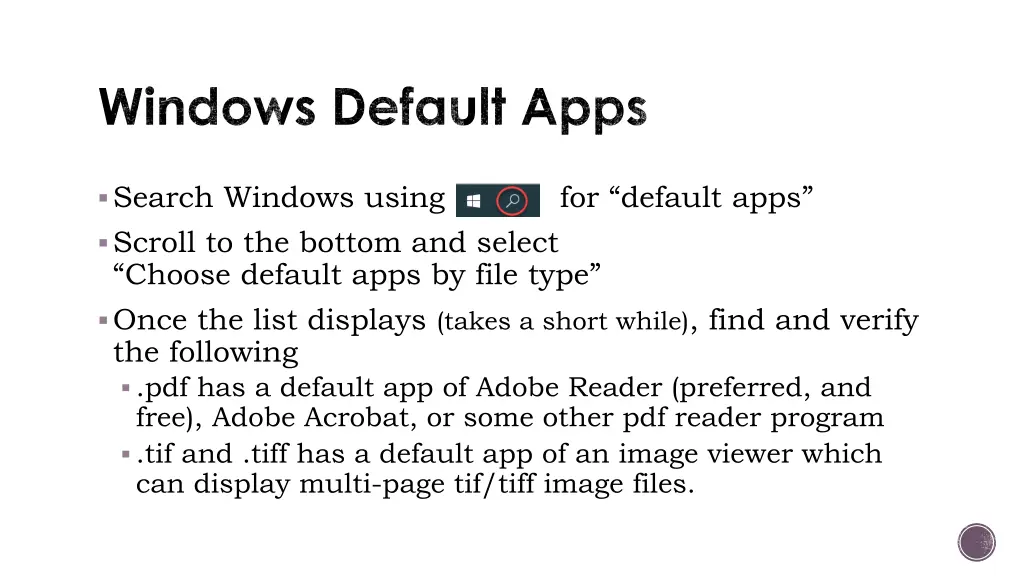 windows default apps