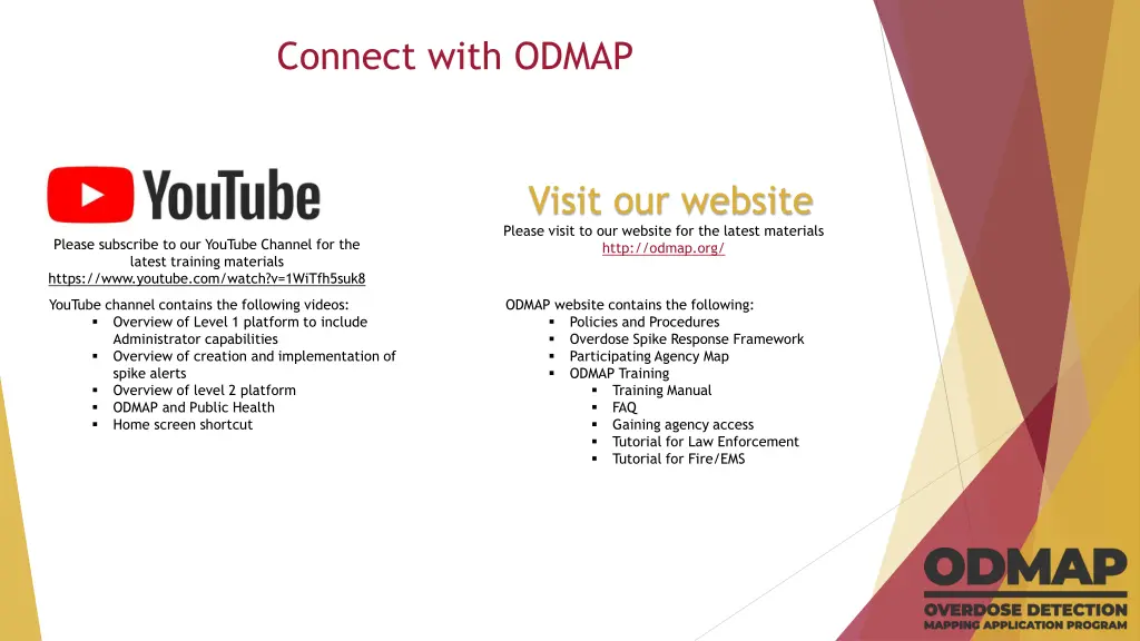connect with odmap