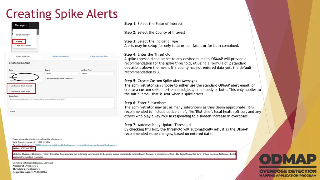 creating spike alerts