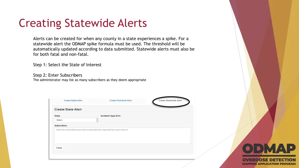 creating statewide alerts