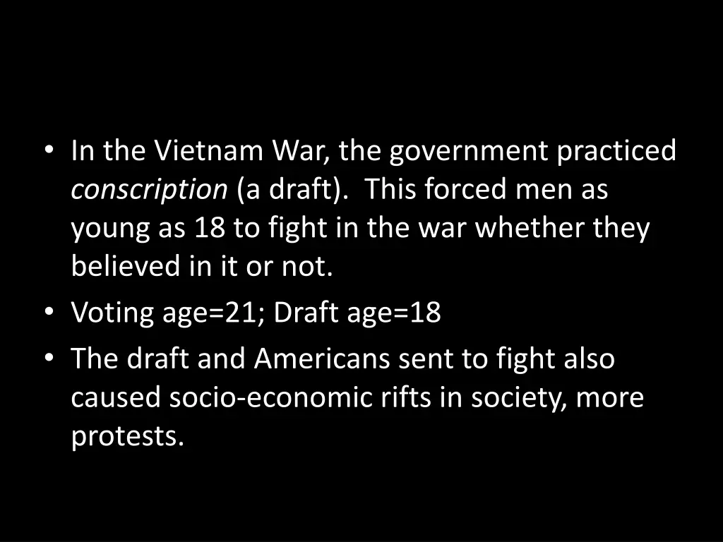 in the vietnam war the government practiced