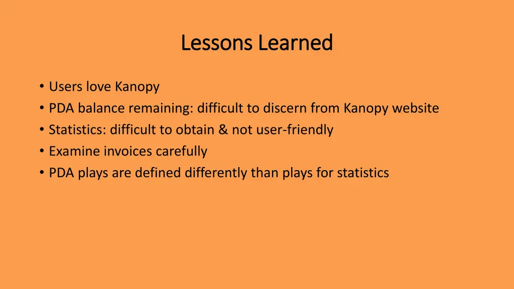 lessons learned lessons learned