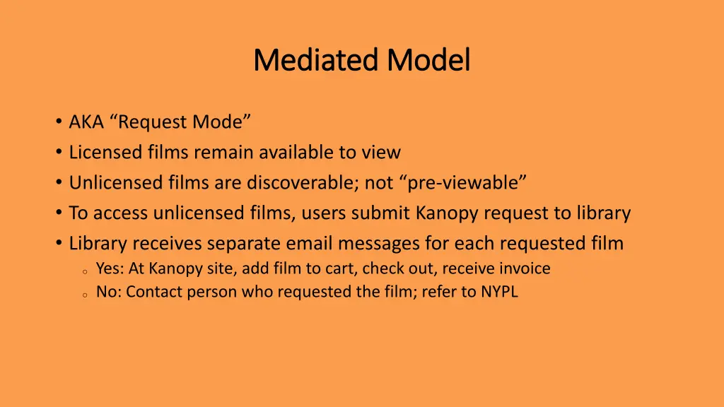 mediated model mediated model