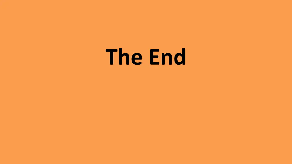 the end
