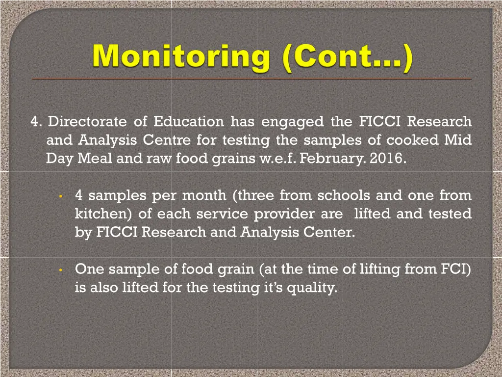 4 directorate of education has engaged the ficci