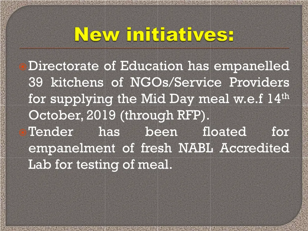 directorate of education has empanelled