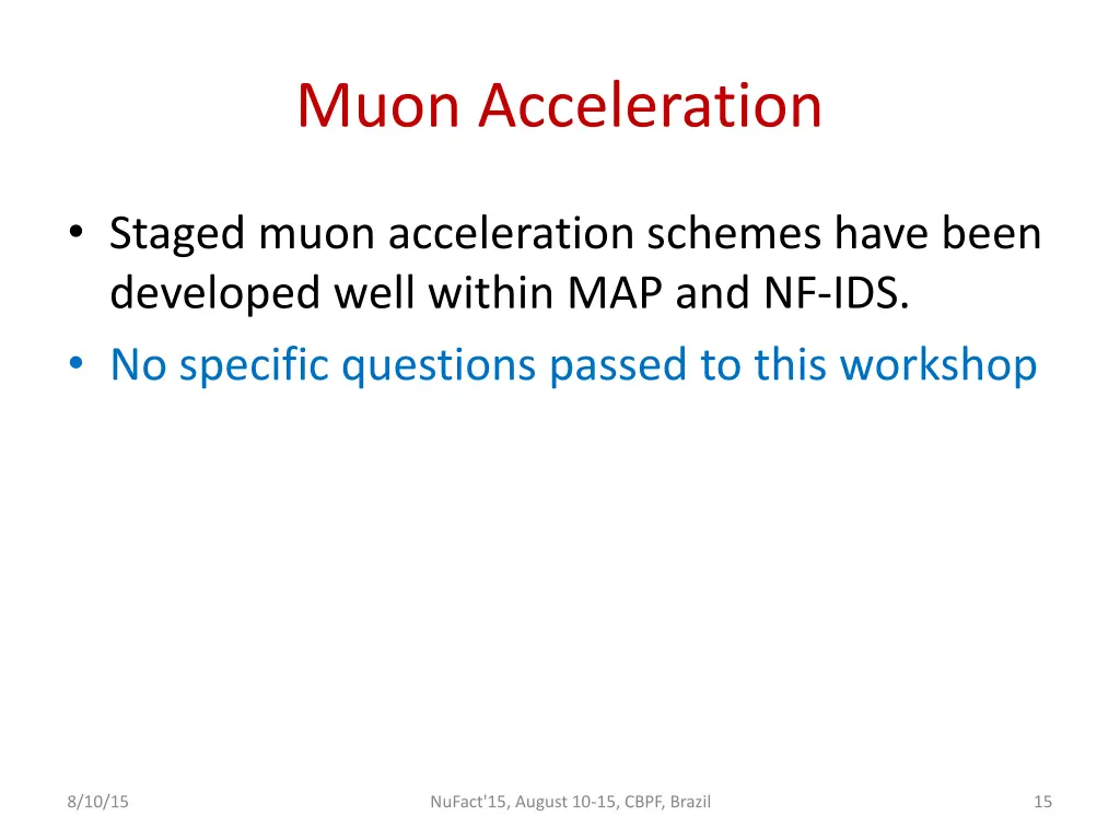 muon acceleration