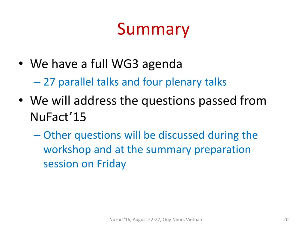 summary